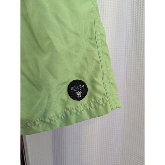 Molokai Surf Co. Swim Trunks Men's Small Lime Green Design 3-Pockets (B01) - Picture 2 of 7